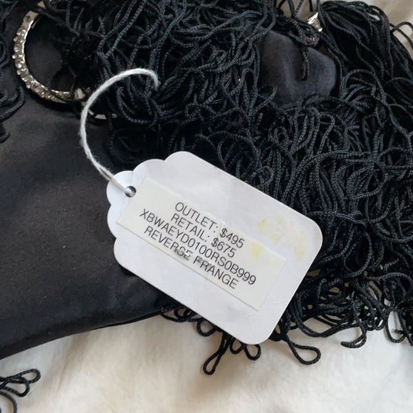 Black reversible frange Pochette - Picture 7 of 8